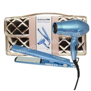Imagem de Kit Prancha BaByliss PRO Prancha + Secador BaByliss PRO Bambino + Bols