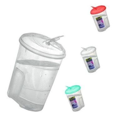 Imagem de Garrafa De Agua De Plastico Com Tampa Colors 1200ml - ERCAPLAST