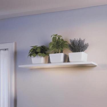 Imagem de Prateleira MDF 90x30 Branca Estante de Parede Quarto Sala Cozinha - Or