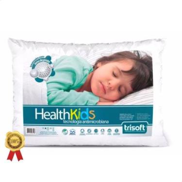 Imagem de Travesseiro Infantil Antialérgico Hipoalergênico 100%Algodão - CANELLA