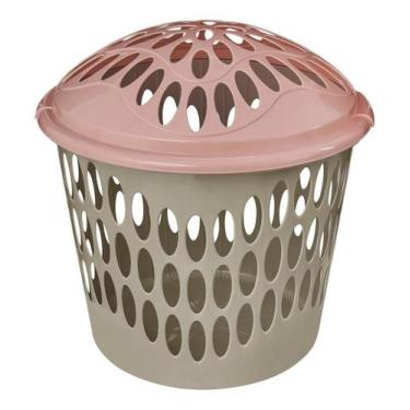 Imagem de Cesto Organizador para Roupas c/ Tampa Telado 45L Baby Usual - Usual U