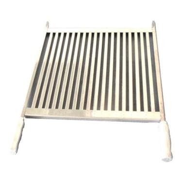 Imagem de Grelha Uruguaia Em Inox Parrilha Larg 40cm X 40cm Prof - Plenitude
