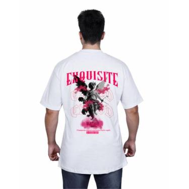 Imagem de Camiseta Streetwear Básica Em Algodão Premium Estampa Exquisite Anjo -