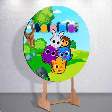 Imagem de Festa Fofo Bolinho infantil com painel redondo capa decorativa tamanho