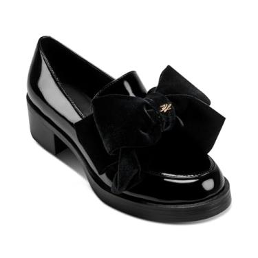 Imagem de KARL LAGERFELD Mocassim feminino Camilia Bow para uso diário, Preto, 40