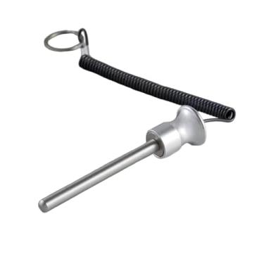 Imagem de Colaxi Pino para pilha de pesos, equipamento de treino, inserção portátil de 0,31 polegadas com corda de puxar para garagem, hotel, academia, casa, Argent