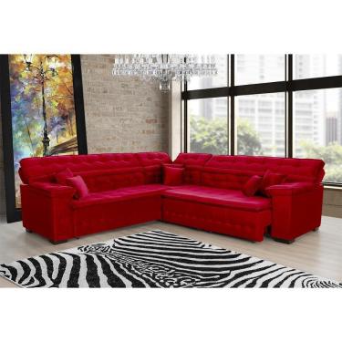 Imagem de Sofá de Canto Magno 2,57x2,57m Vermelho