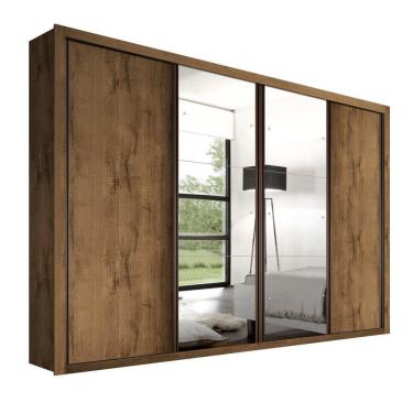 Imagem de Guarda Roupa Casal Firenze Com 6 Espelhos 4 Portas Minastex