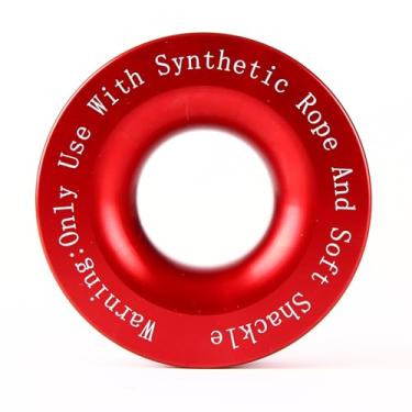 Imagem de BCJCLTS Anel de Recuperação 29,937.1 kg Guincho Snatch Reboque Anel de Reboque, Sistema de Polia, para ATV UTV SUV Caminhão Off-Road Reboque Recuperação de Manilha Macia (Vermelho)