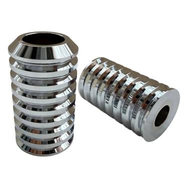 Imagem de Rodas decorativas da barra de colisão dianteira e traseira da motocicleta, controles deslizantes da barra de colisão do motor e capas decorativas da barra de colisão do alforje (cromado)