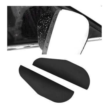 Imagem de NYTKL 2 peças de sobrancelha de viseira de chuva espelhada, protetor de sobrancelha de PVC à prova de chuva, espelhos retrovisores de fibra de carbono externos automotivos, capa de chuva para carro