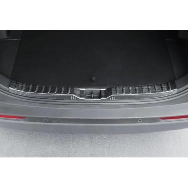 Imagem de Tampa interna do para-choque traseiro para Toyota RAV4 2020-2024, protetor de placa de acabamento de peitoril de carga para porta-malas acessórios internos capa de proteção de porta traseira (prata