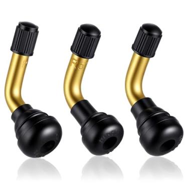 Imagem de Hastes de válvula sem câmara de ar 6 peças PVR50/PVR60/PVR70 haste de latão hastes de válvula de pneu sem câmara angular de 90 graus para motocicleta scooter ATV Go Kart serve para aro de pneu sem