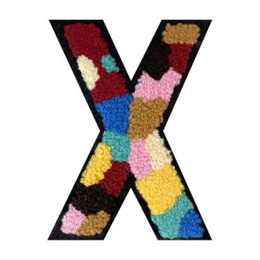 Imagem de Patch de letra de chenille camuflado de 15 cm para jaquetas Letterman - Aplique bordado do alfabeto para universitário, moletons com capuz, bolsas, jeans - decoração de roupas DIY e presente (1 peça