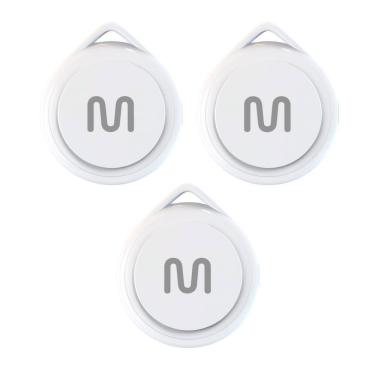 Imagem de Kit 3 Rastreadores Bluetooth Multi MTag Branco - TAG01K1
