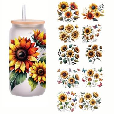 Imagem de F06C24K1101 UV DTF Cup Wraps Inverno UV DTF Transferência Adesivo Impermeável para Copos de Vidro, Mobiliário, Artesanato DIY, Adesivos de Transferência para DIY Garrafa de Água Laptop Decalque