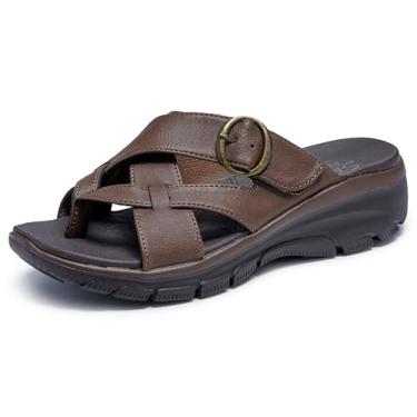 Imagem de Skechers Chinelo feminino fácil de ir ao pôr do sol, Chocolate, 34