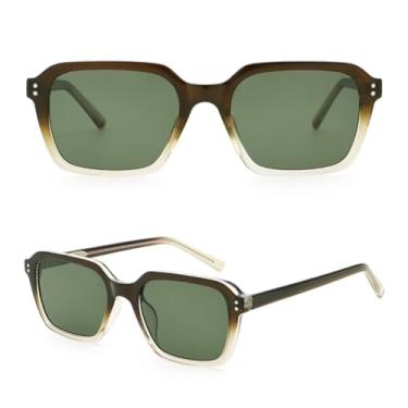 Imagem de VFDHN Óculos de Sol Fashion Feminino UV400 Masculino Polarizado Marrom Verde Estilo Verão (5)