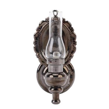 Imagem de Alomejor 1:12 Lâmpada de Parede LED Em Miniatura Em Escala, Alterne o Comutador Mini Argamassa Com Bateria Duradoura para o DollHouse (BLACK)