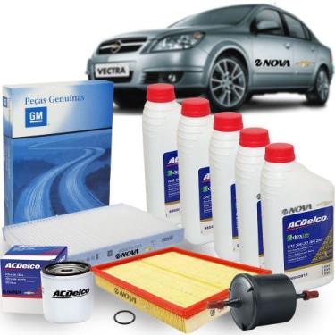 Imagem de Kit Oleo Sintetico 5w30 Filtros Ar Combustivel Ac Pecas Genuinas Gm Ve