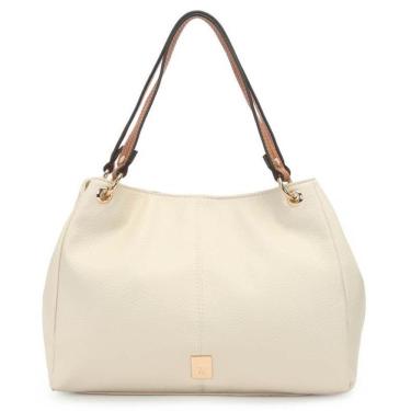 Imagem de Bolsa Satchel Wj Alcas Caramelo Off White Un