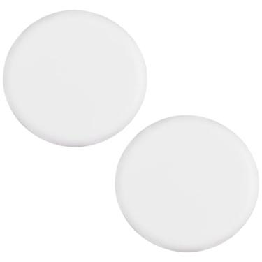 Imagem de UFURMATE Placa de cobertura de parede redonda, 2 peças de plástico de 9 cm, sem parafusos, capas elétricas adesivas para furos de parede, fios expostos (branco)