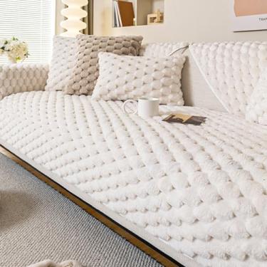 Imagem de HGTRH Capa de sofá sofá de canto em forma de L com encosto alto 2 lugares peça de canto de 3 lugares, capa de sofá em forma de U grande XXL, capa de sofá antiderrapante fundo de silicone, confortável