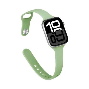 Imagem de Pulseira De Silicone Slim Para Apple Watch 45mm 44mm 40mm 41mm Bracele