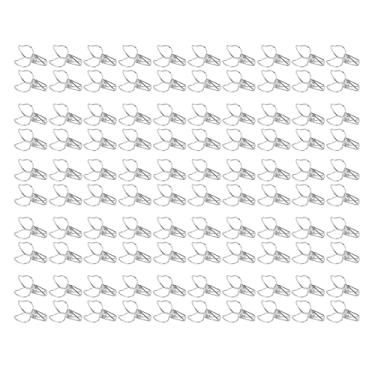 Imagem de Clipes de pasta de pêssego bonito dos desenhos animados forte força de fixação resistente metal oco grampos de papel para escritório escola casa 100 pçs (Prata)