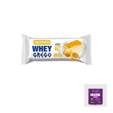 Imagem de Kit Whey Grego Bar Mousse de Maracujá + Creatina 100% Pura 300g Sanavita