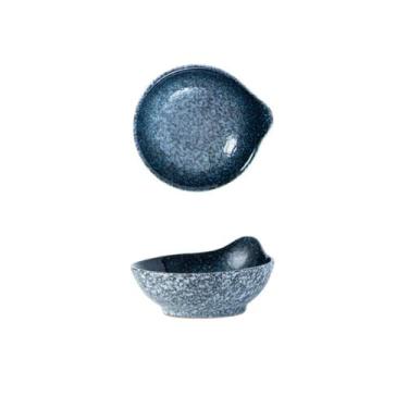 Imagem de prato de lanche Prato para molho de restaurante, prato para temperos, soja, vinagre, tigela cerâmica para sushi tigela de sopa(Mercury)
