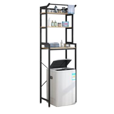 Imagem de SPXMQSS Unidade de armazenamento para máquina de lavar, estante sobre vaso sanitário, prateleira sobre vaso sanitário rack de armazenamento de banheiro de 2/3 camadas, economia de espaço independente