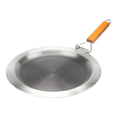 Imagem de Zxpjkyu Panela Redonda de aço Inoxidável para Crepes, Tortilhas E Grelhas Antiaderentes, Ideal para Churrasco, 30cm