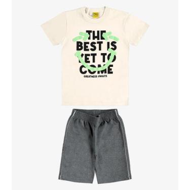 Imagem de Conjunto Machão c Bermuda em Meia Malha Rovi Kids Bege - Rovitex Kids,