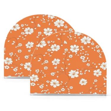 Imagem de Wassud Porta-guardanapos de acrílico margaridas, dispensador de guardanapos de papel moderno em forma de U para mesa, cozinha, sala de jantar, bancada 2 peças (comporta 50-60 guardanapos)