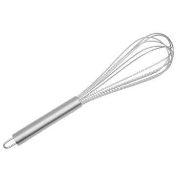 Imagem de Batedor de Clara em Aço Inox, 27,5cm de Altura, Cabo em Polipropileno Branco, 90g, para Claras em Neve e Cremes
