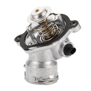 Imagem de A ABSOPRO Termostato de carro Nº 68013949AA Conjunto de carcaça do termostato de refrigeração do motor para Mercedes-Benz CL550 2007-2011 Liga de alumínio prateado durável