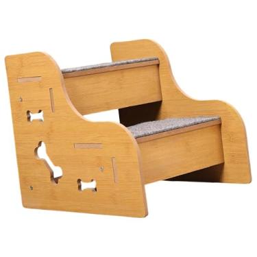 Imagem de Ｂｅｓｇａ Escada para cães de pequeno porte, degraus para cama, resistentes, convenientes, antiderrapantes, para uso interno, para sofá, para gatos e filhotes, 2 Passos