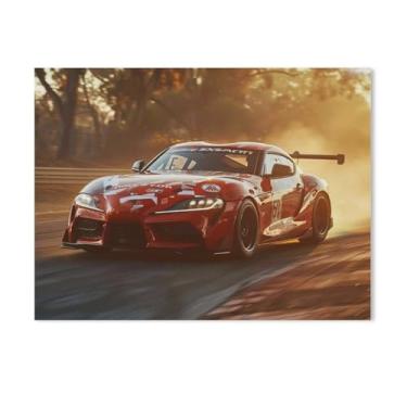Imagem de HouLaiZhe Drift Car Sup Jdm Pôsteres de poeira de carro tela estética decoração de sala de parede impressões de parede sala de galeria decoração de parede para quarto sala de estar escritório 18 x 24