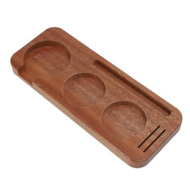 Imagem de Cryfokt Suporte de Armazenamento de Violação de café de Madeira de Nogueira para Portátil de 51mm, Organizador Multifuncional Resistente para Bancada de café Em Casa