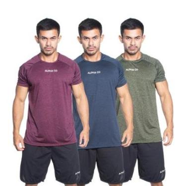 Imagem de Kit 3 Camisetas Dry Alpha Co Masculina-Masculino