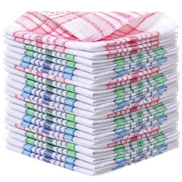 Imagem de MAQUITA 36 peças de panos de prato de cozinha panos de prato de cozinha pano de limpeza lavável para lavar louças, vidro de limpeza, suprimentos domésticos, 30 x 30 cm