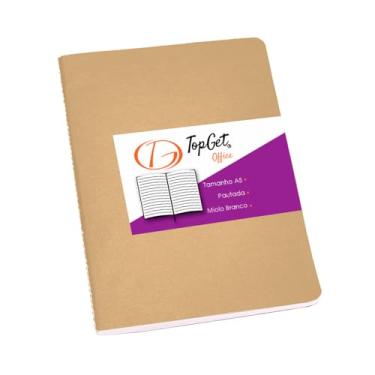 Imagem de Caderneta 14x21cm A5 40 Folhas Pautadas Tupi TopGet (Natural)