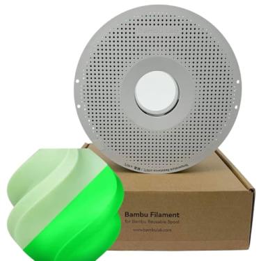 Imagem de Filamento 3d Bambu Lab Pla Glow 1kg 1,75mm Com Carretel Reutilizável Cor Verde 15500