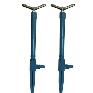 Imagem de Aspersor Rotativo para Irrigação em Alumínio Zincado, 50 cm, 1000 L/h, 2 Bicos, Rosca 1/2 Polegada, Kit com 2 Unidades