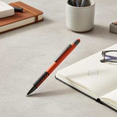 Imagem de Caneta Metálica Laranja com Tinta Azul, Design Funcional, Material Metálico, Multiuso para Trabalho e Estudo