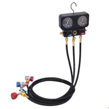 Imagem de aqxreight Conjunto AC Com Mangueiras Conjunto de Coletor Automotivo Aprimorado Substituição para Refrigerantes R410A R32 R134A R22, Seja Com Desejo ACConjunto AC Com MangueirasConjunto Coletor