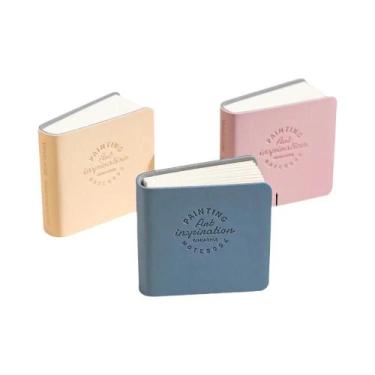 Imagem de Caderno De Desenho Mini 50x50mm 3 Peças 200g 48 Folhas Papel Grosso Pa