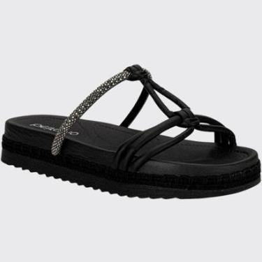 Imagem de Sandália Flatform Feminina Pepete Fitas Brilhantes Beira Rio 8553.102.26264-Feminino