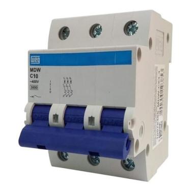 Imagem de Disjuntor Tripolar De 40a Curva C - Mdw-c40-3 Weg